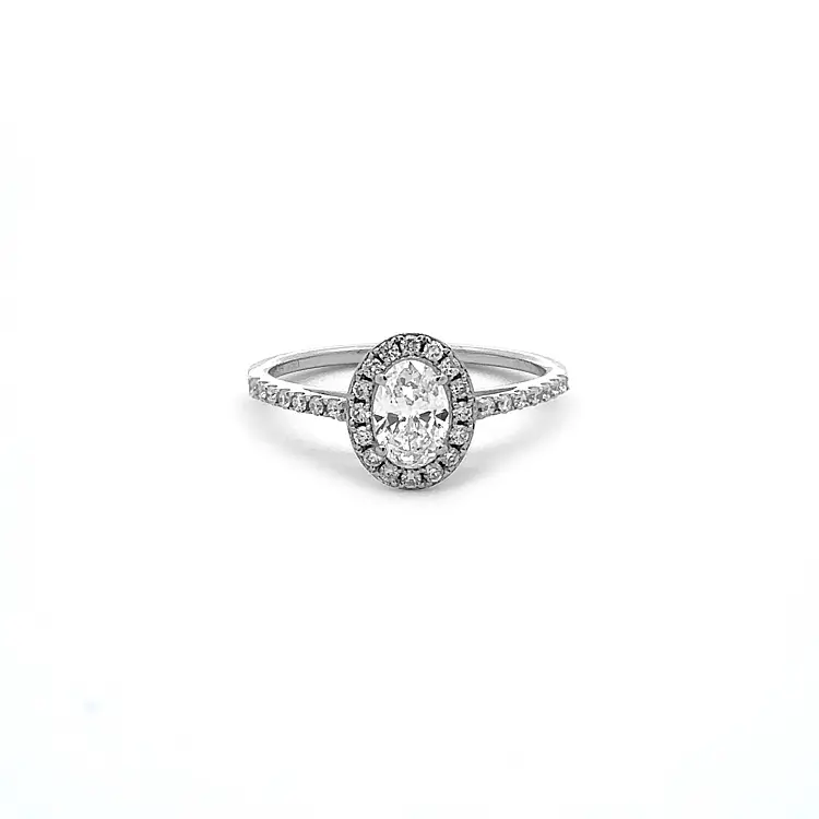 Gold Engagement Ring with Diamonds