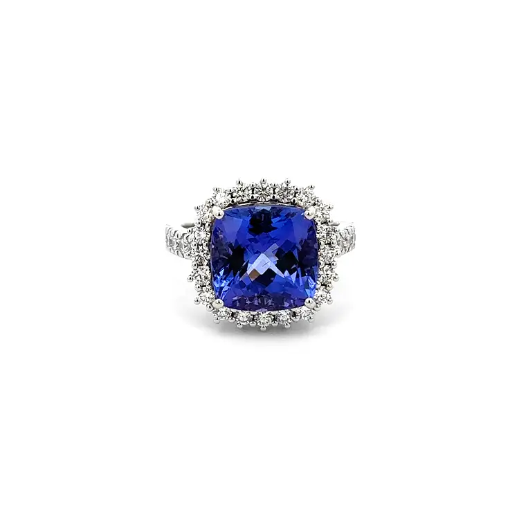 Diamond Ring with Tanzanite