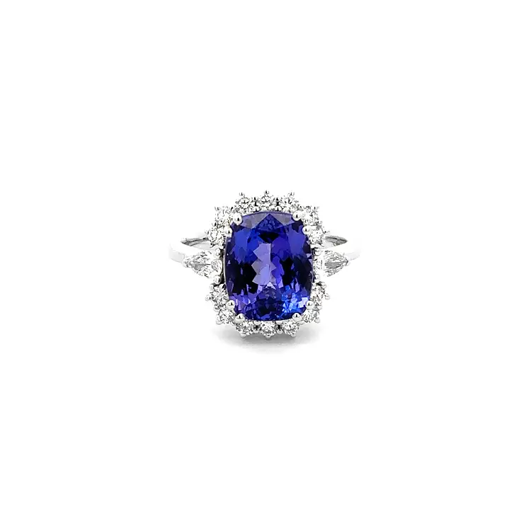 Diamond Ring with Tanzanite