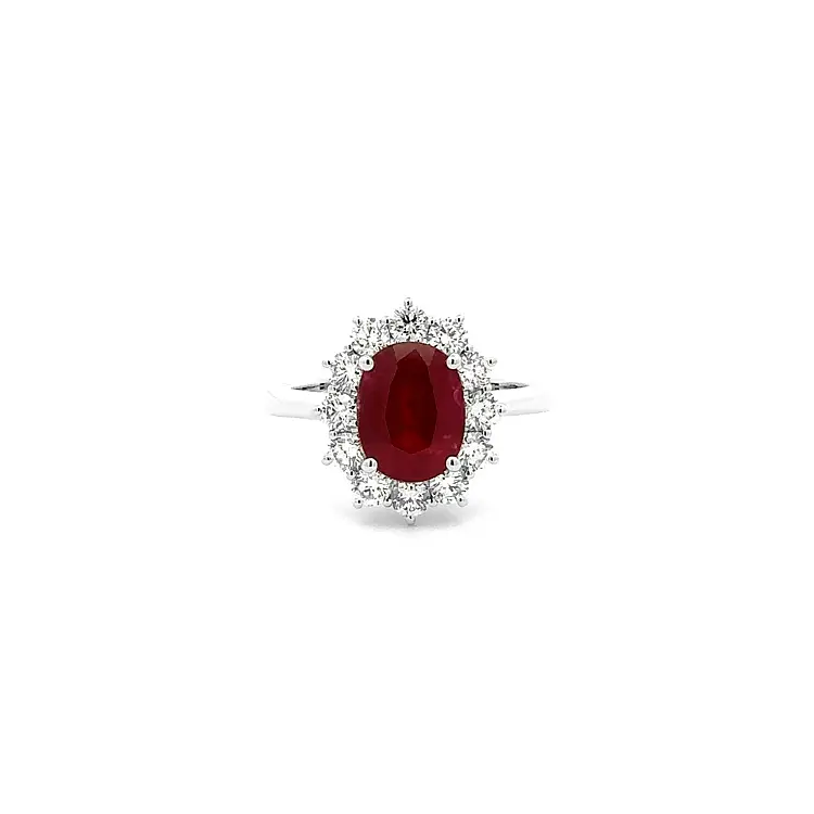 Gold Ruby and Diamonds Ring