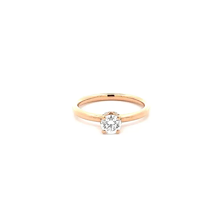 Gold Engagement Ring with Diamond