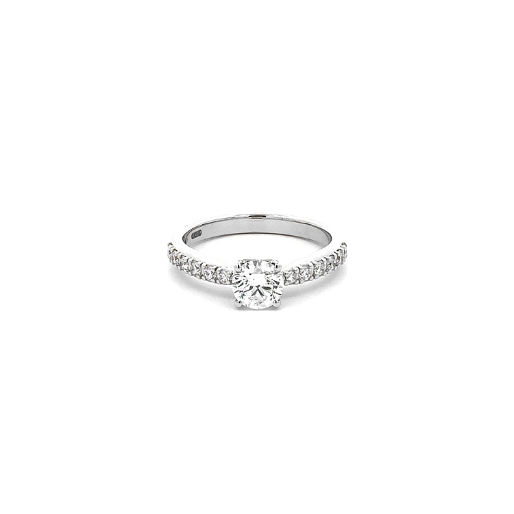 Gold Engagement Ring with Diamonds