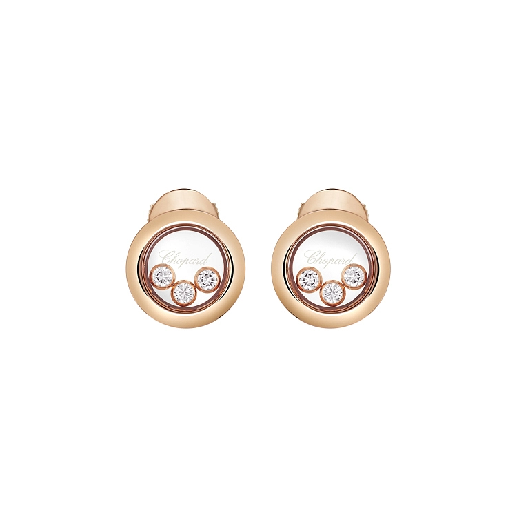 Gold Earrings Chopard Happy Diamonds 83A018-5001