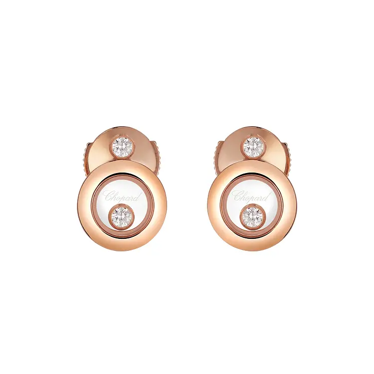Gold Earrings Chopard Happy Diamonds 833957-5201