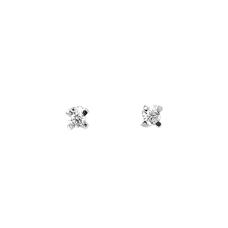 Gold Earrings with Diamonds