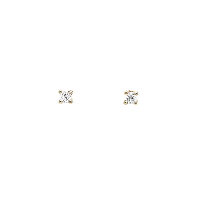 Gold Earrings with Diamonds