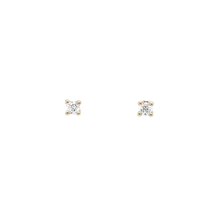 Gold Earrings with Diamonds