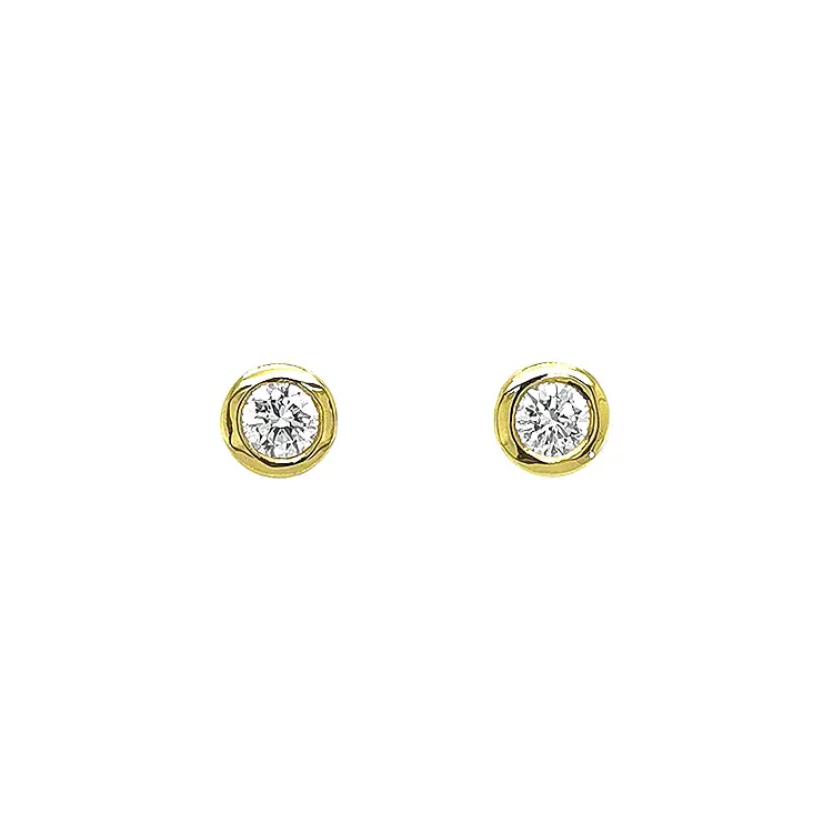 Gold Earrings with Diamonds