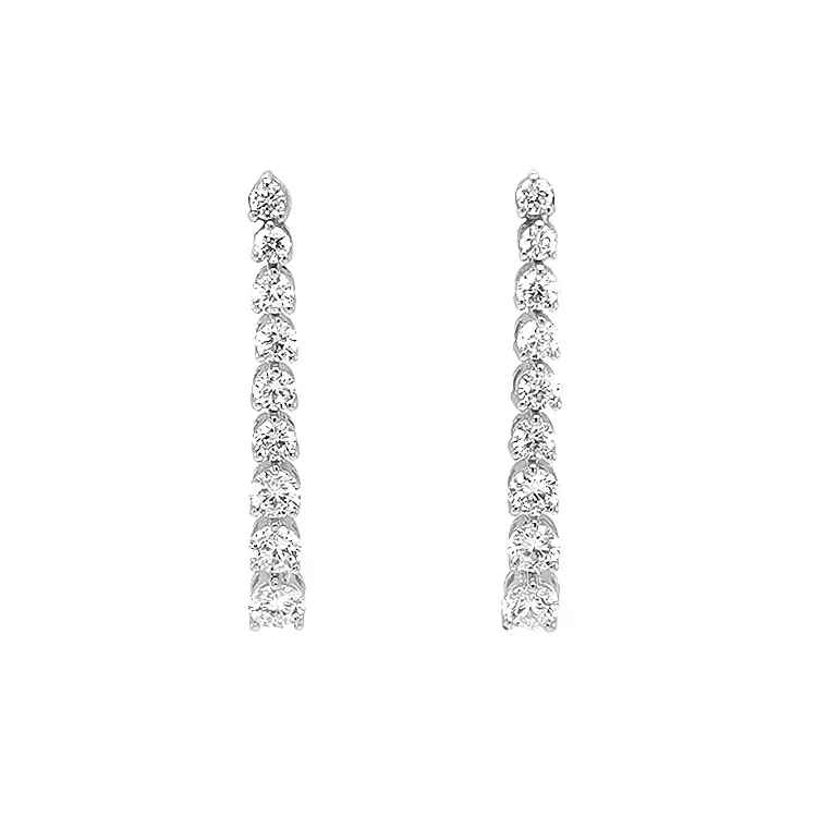 Gold Earrings with Diamonds