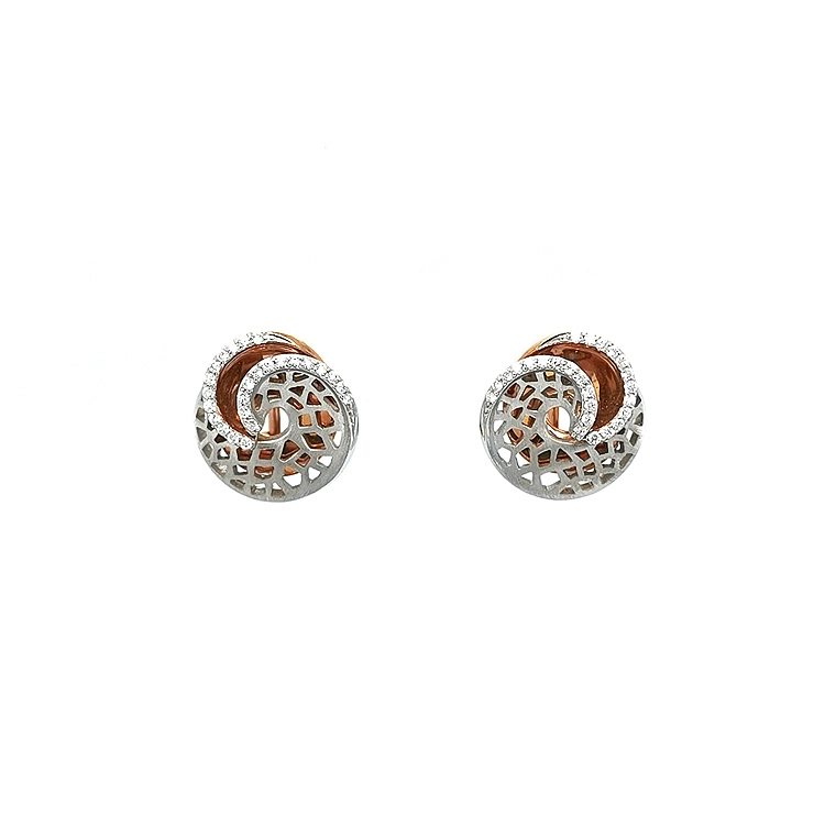 Gold Earrings with Diamonds