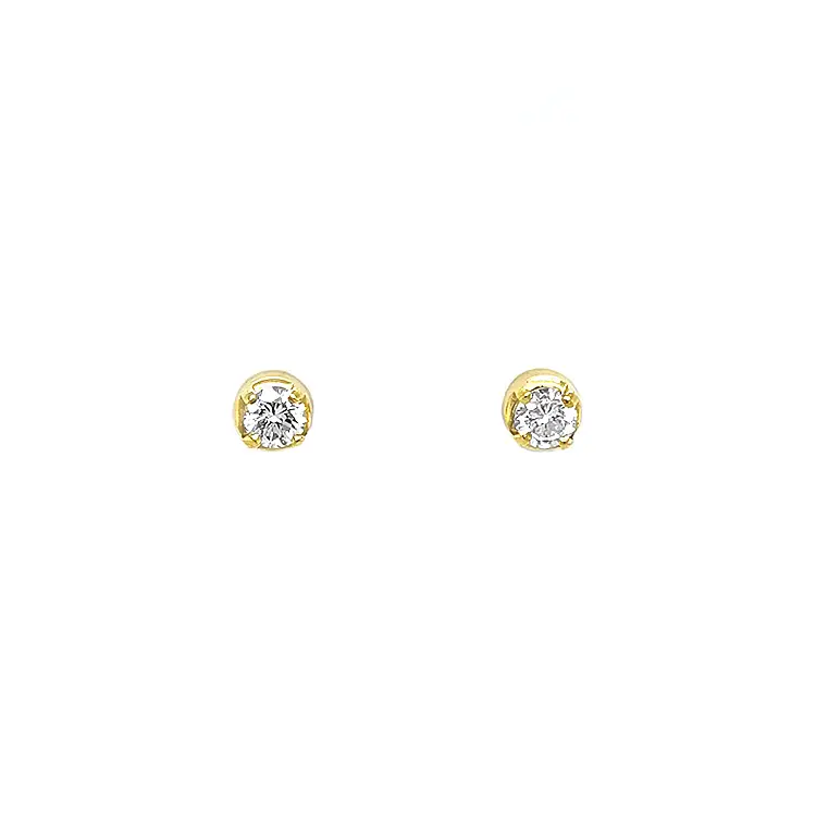 Gold Earrings with Diamonds