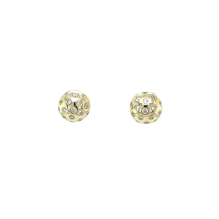 Gold Earrings with Diamonds