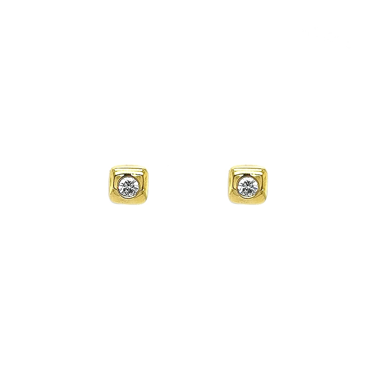 Gold Earrings with Diamonds
