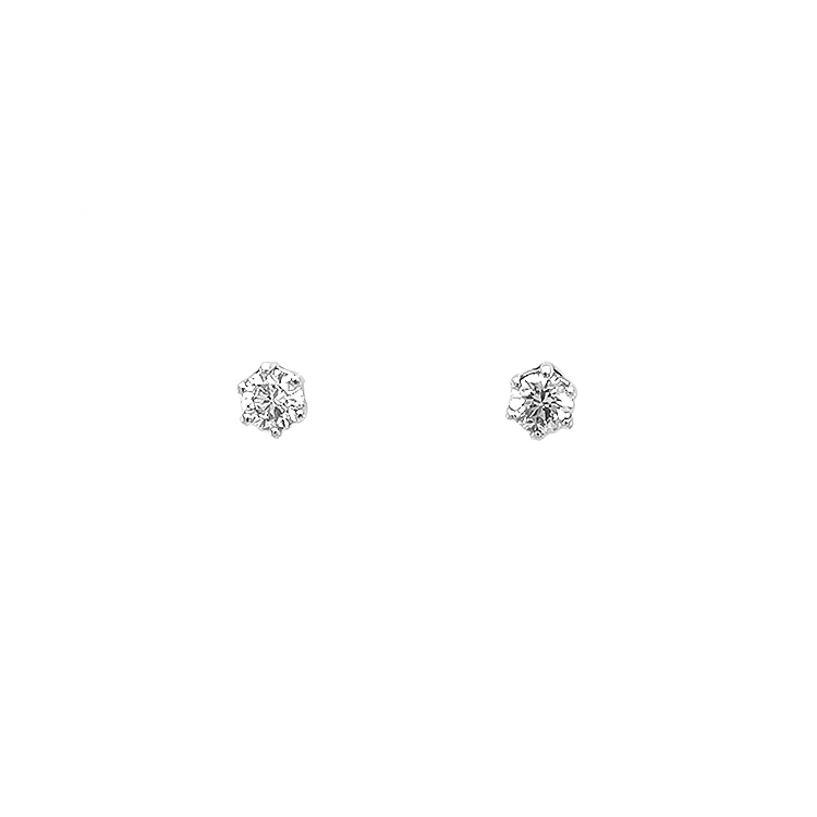 Gold Earrings with Diamonds