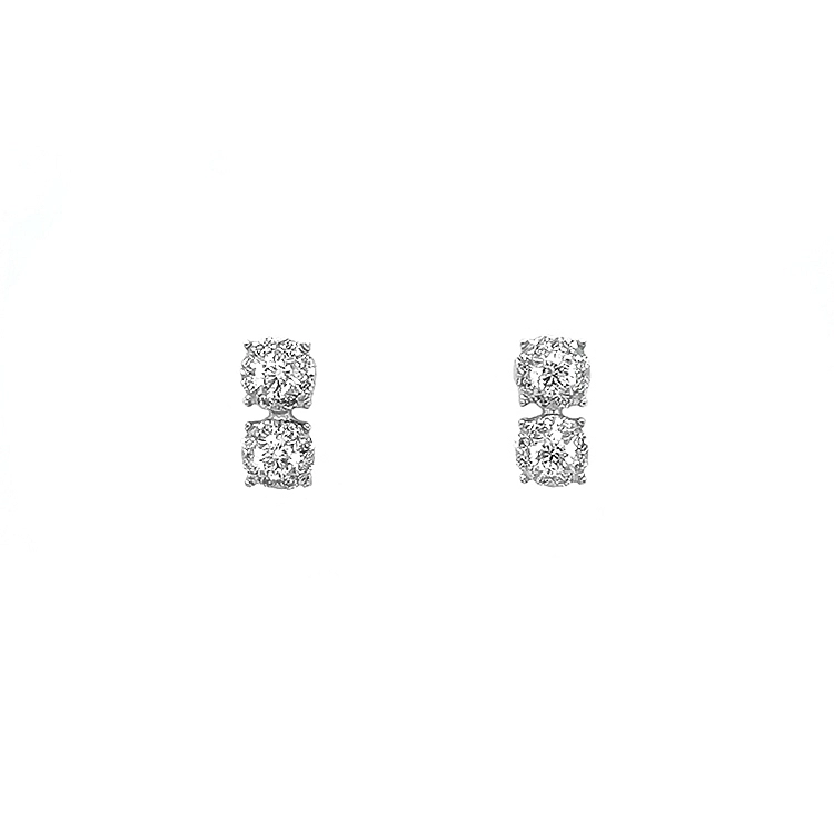 Gold Earrings with Diamonds