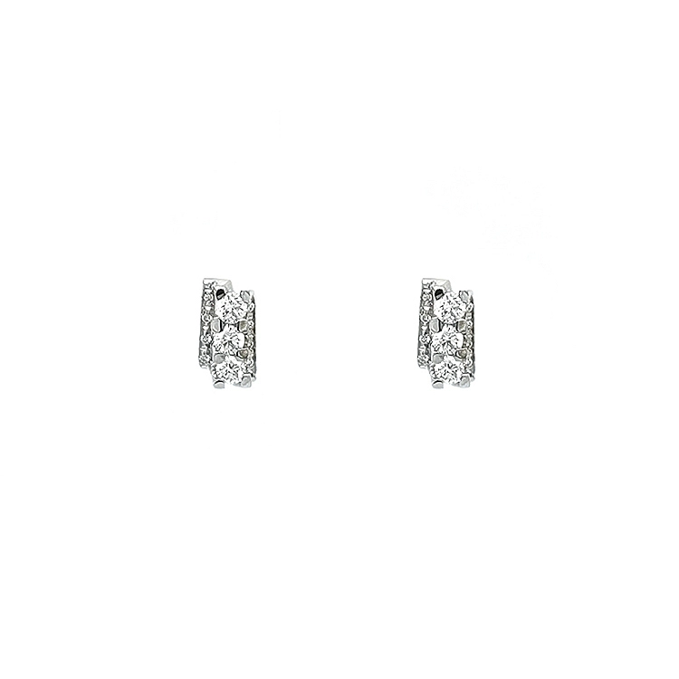 Gold Earrings with Diamonds