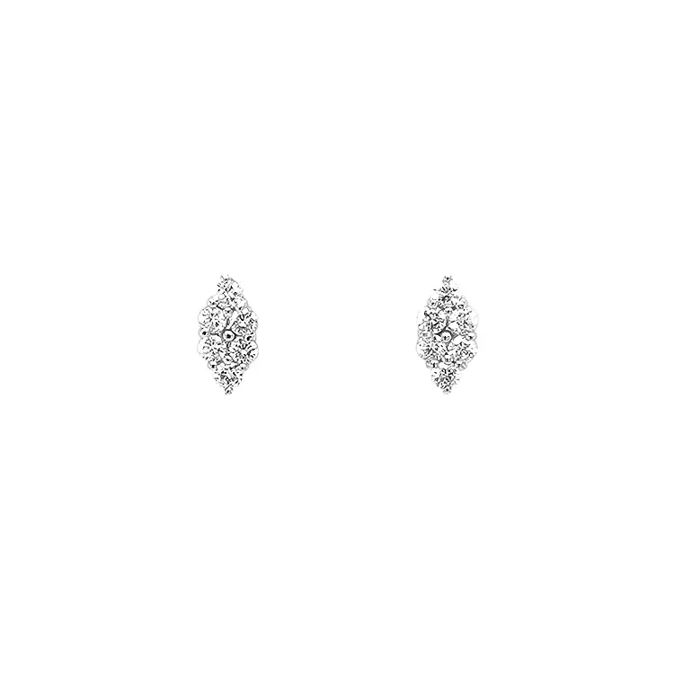 Gold Earrings with Diamonds