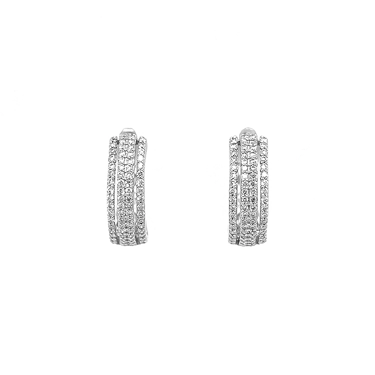 Gold Earrings with Diamonds