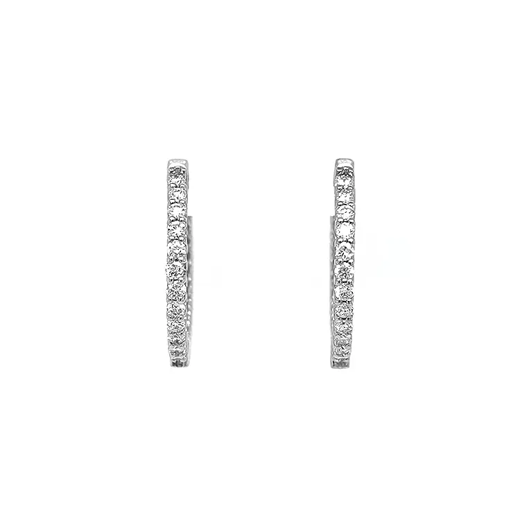 Gold Earrings with Diamonds