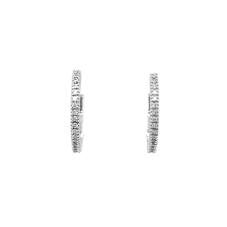 Gold Earrings with Diamonds