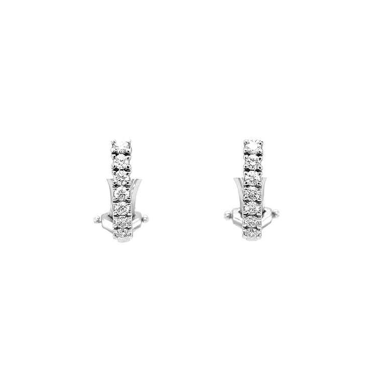 Gold Earrings with Diamonds