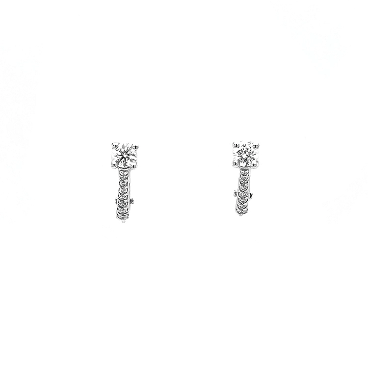 Gold Earrings with Diamonds