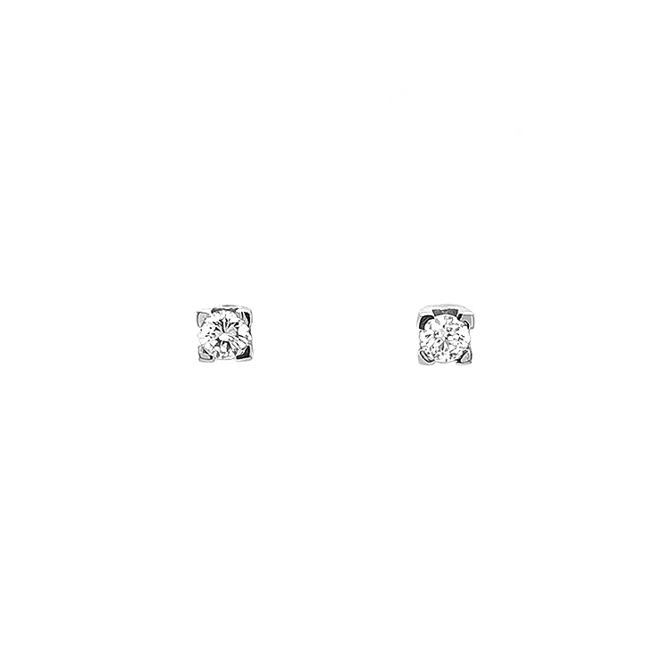 Gold Earrings with Diamonds