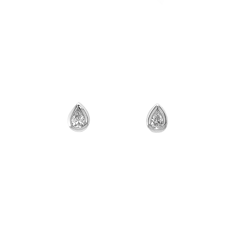 Gold Earrings with Diamonds