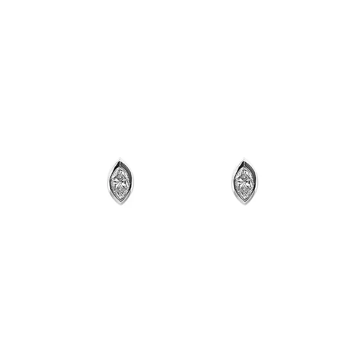 Gold Earrings with Diamonds