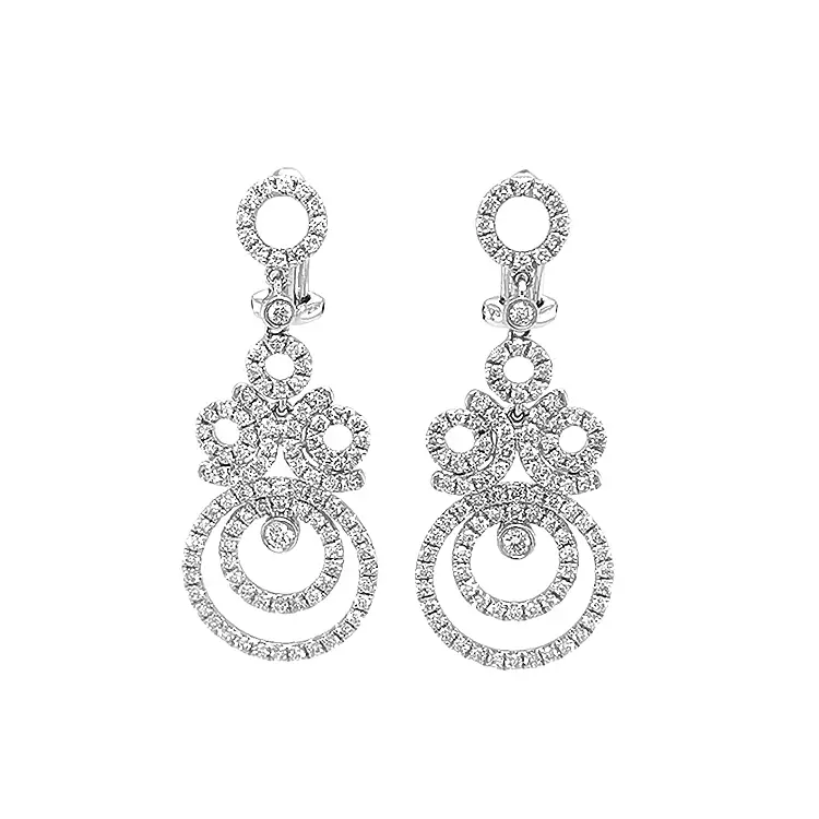 Gold Earrings with Diamonds