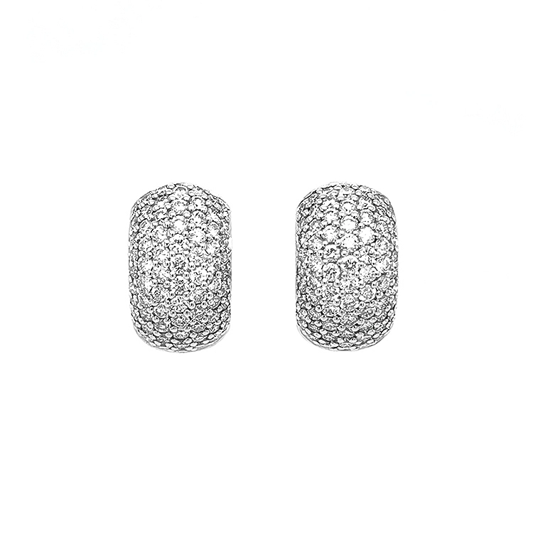 Gold Earrings with Diamonds