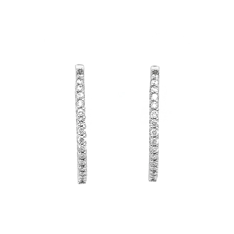 Gold Earrings with Diamonds