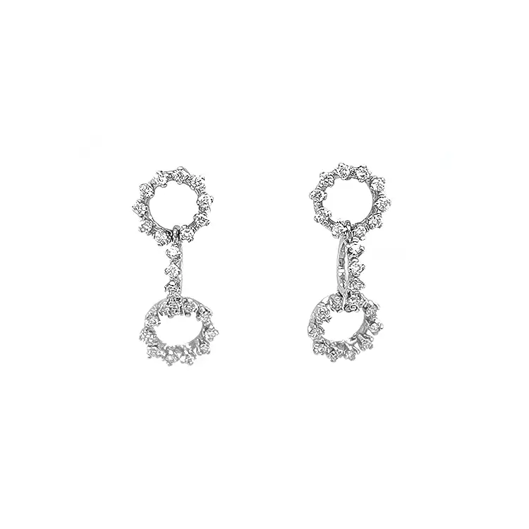 Gold Earrings with Diamonds