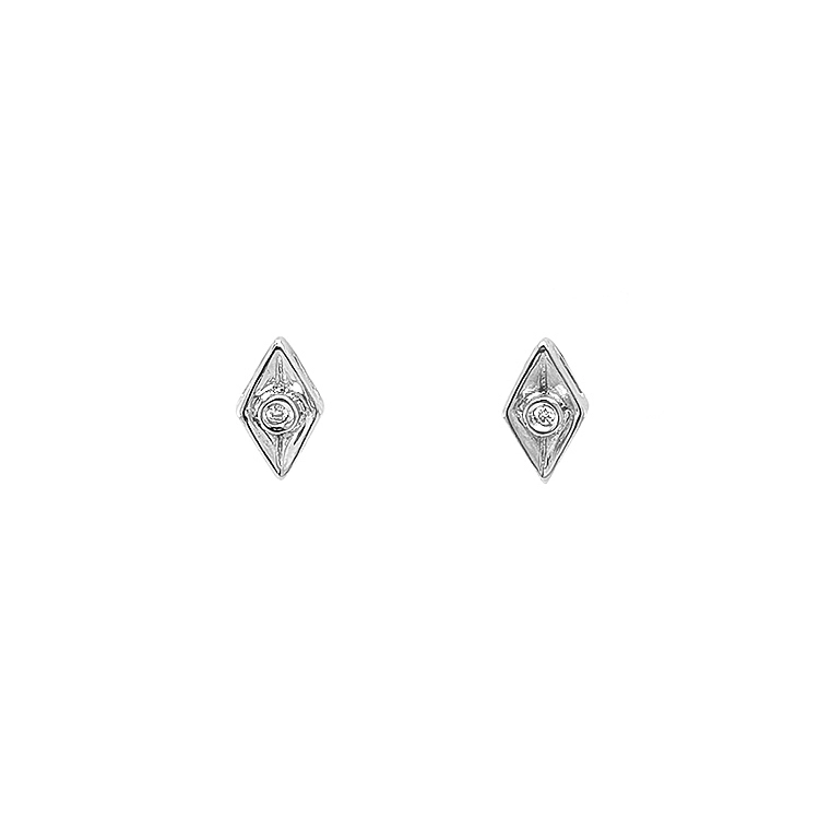 Gold Earrings with Diamonds