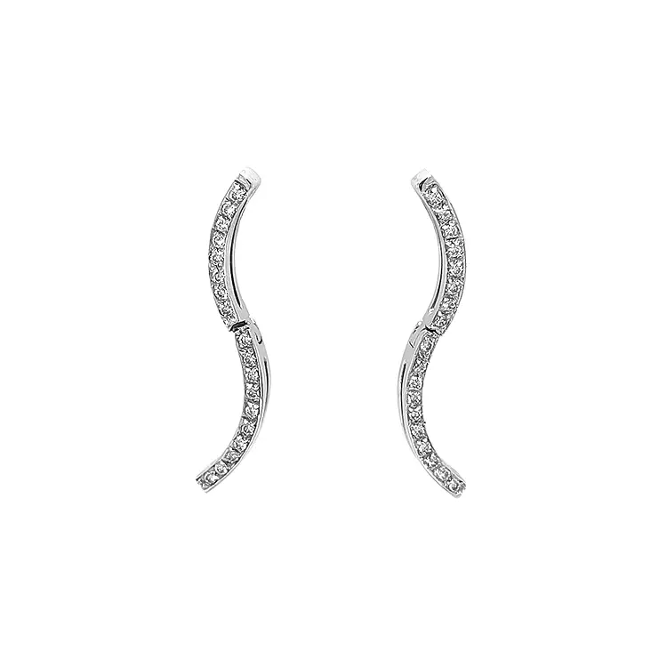 Gold Earrings with Diamonds