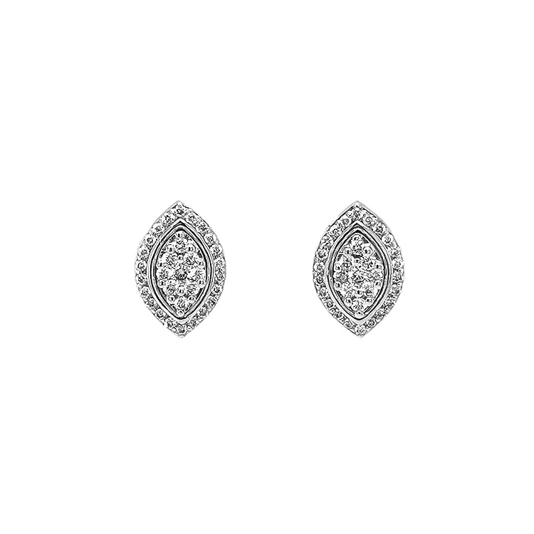 Gold Earrings with Diamonds