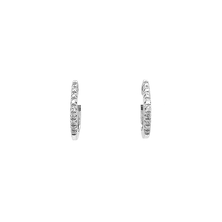 Gold Earrings with Diamonds