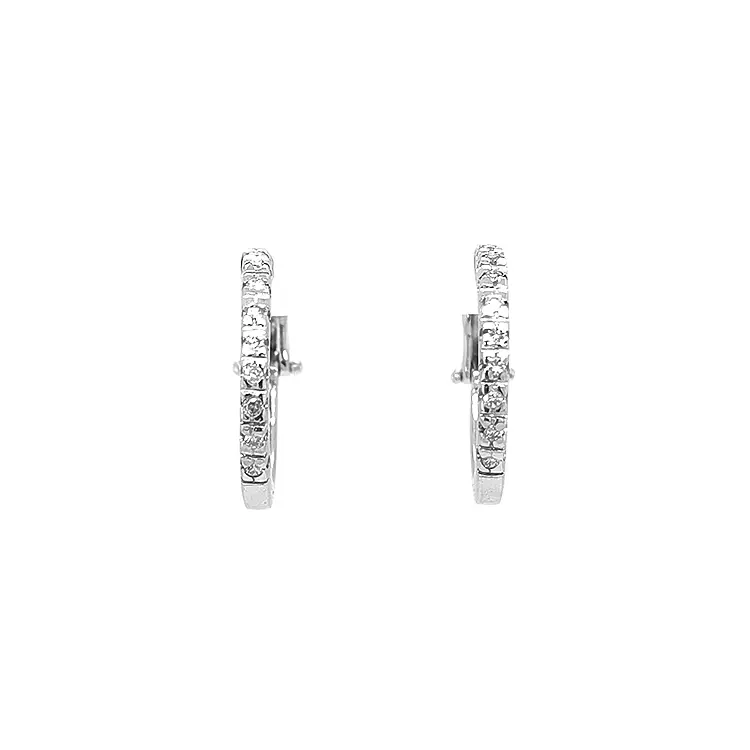 Gold Earrings with Diamonds