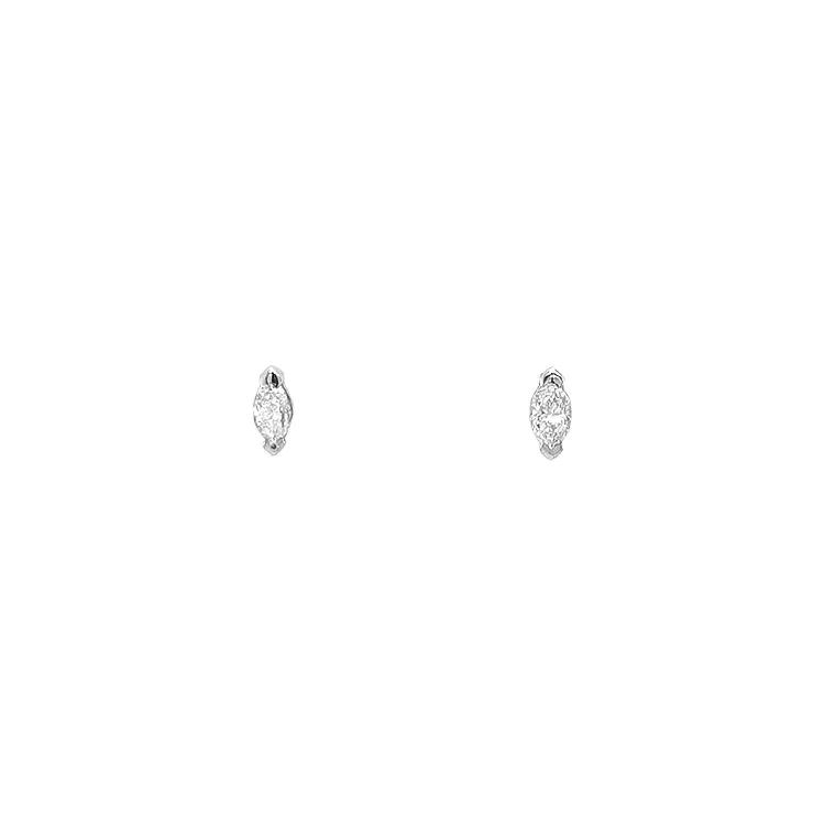 Gold Earrings with Diamonds