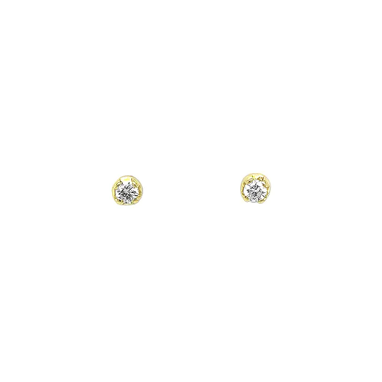 Gold Earrings with Diamonds