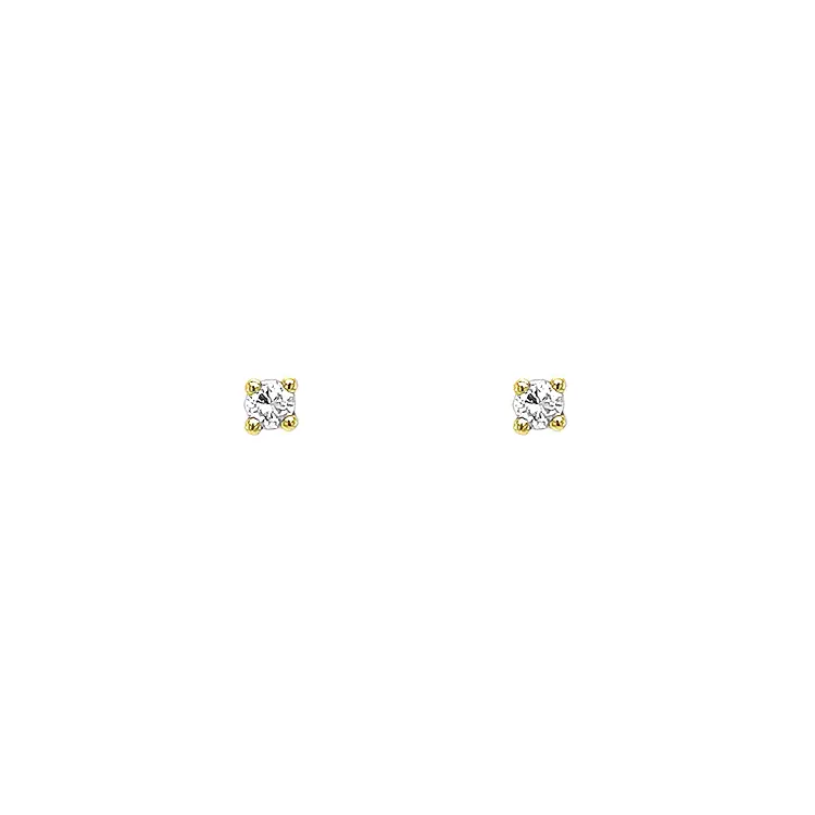 Gold Earrings with Diamonds
