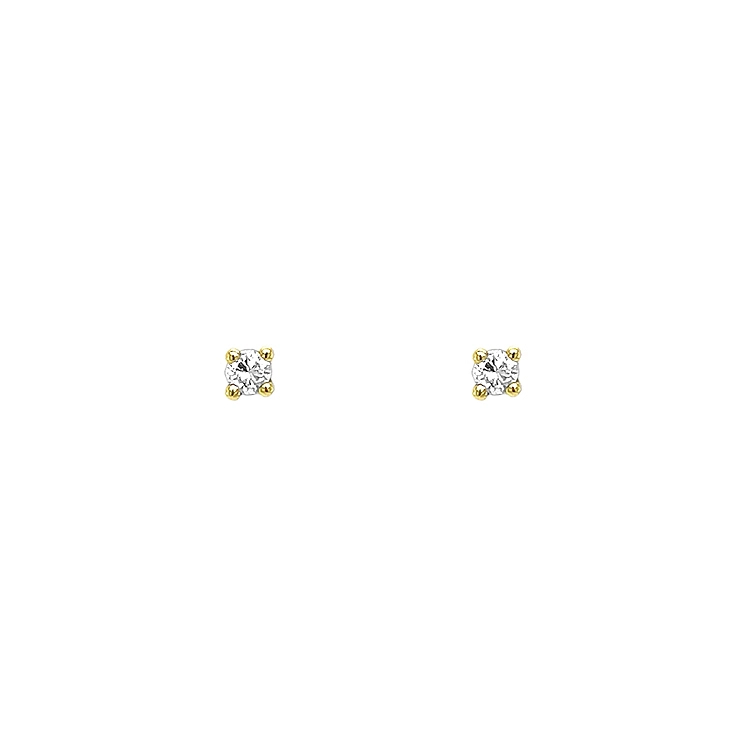 Gold Earrings with Diamonds