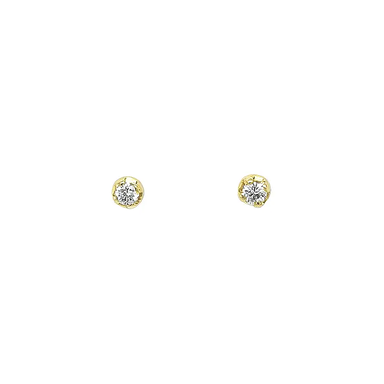 Gold Earrings with Diamonds
