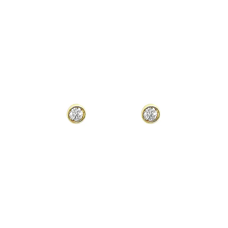Gold Earrings with Diamonds