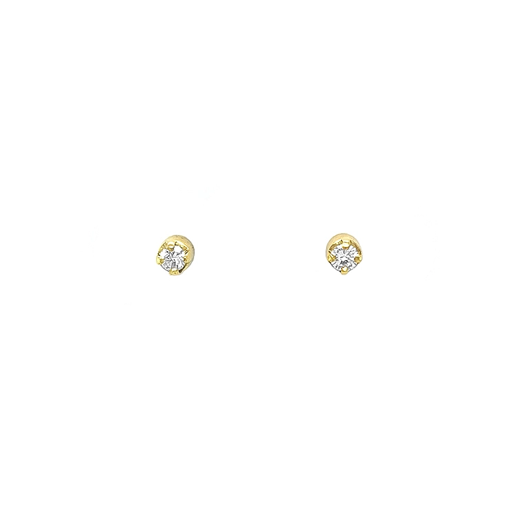 Gold Earrings with Diamonds