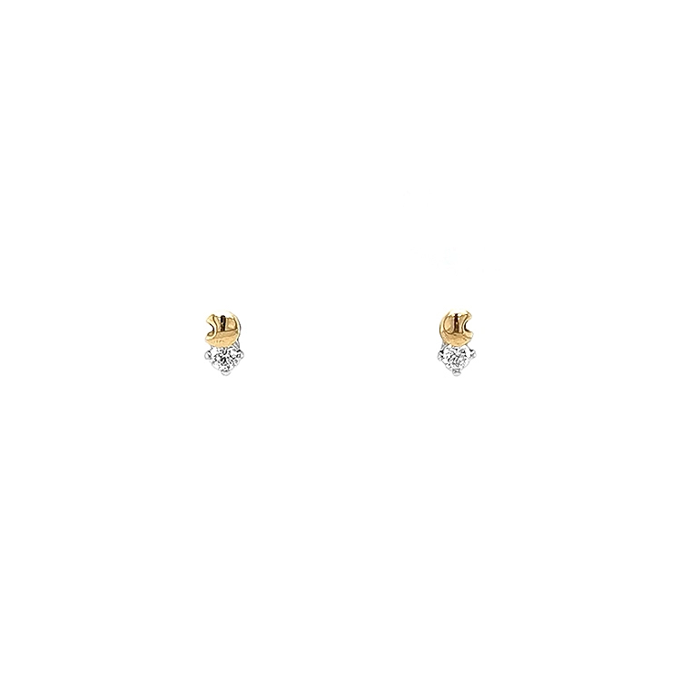 Gold Earrings with Diamonds