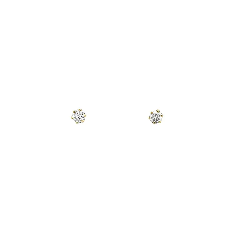 Gold Earrings with Diamonds