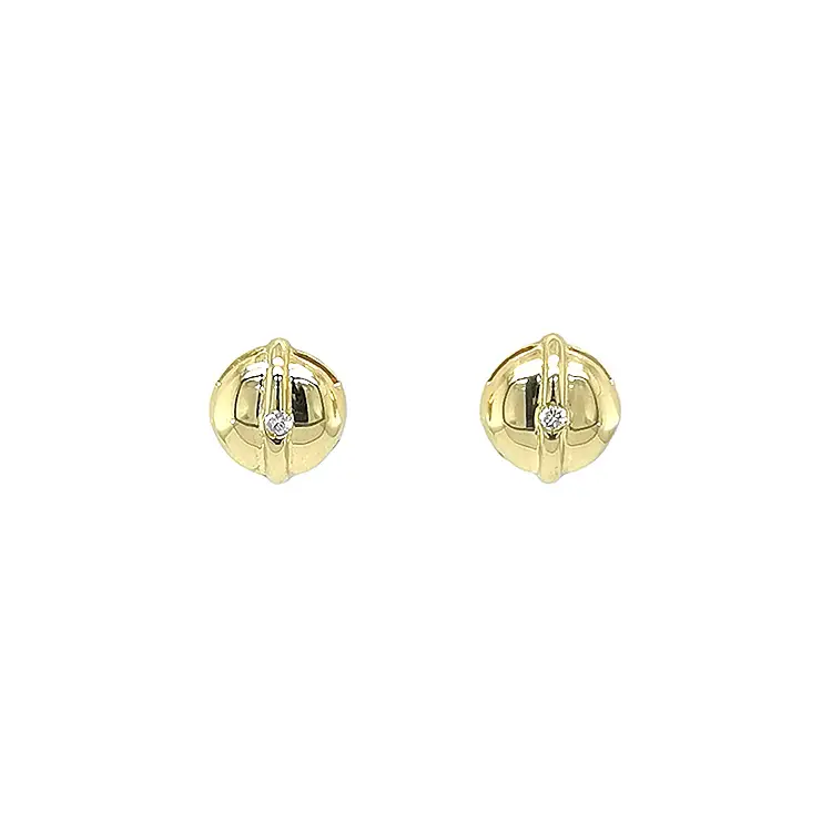Gold Earrings with Diamonds
