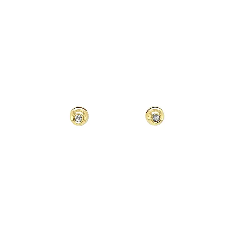 Gold Earrings with Diamonds