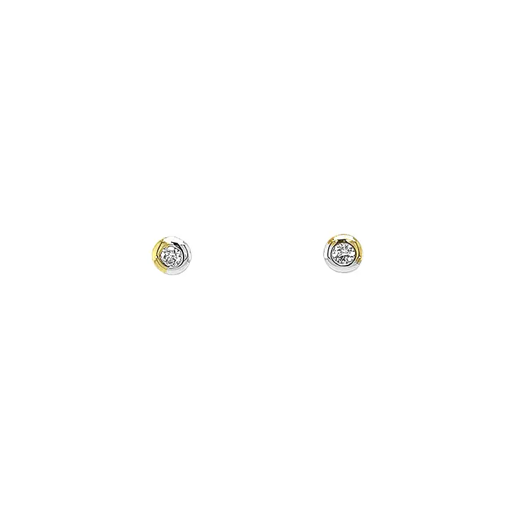 Gold Earrings with Diamonds